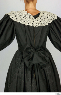  Photos Woman in Historical Dress 54 18th century Historical clothing black dress upper body 0006.jpg